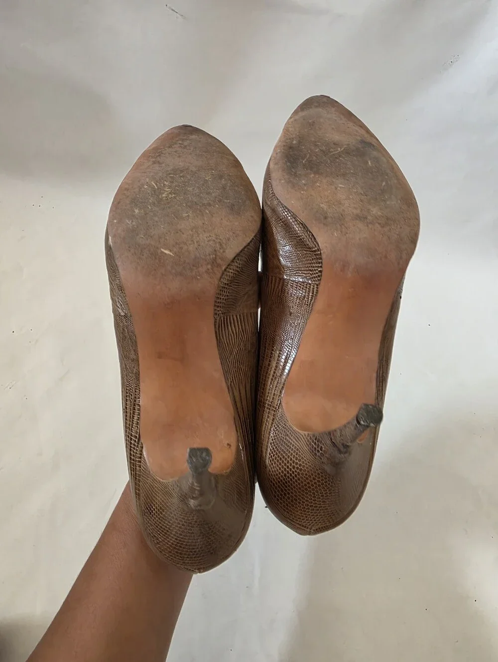 Vintage Salvini Exotic Leather Stiletto Pumps 10 AA